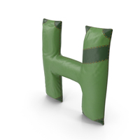 Green Leather Letter H PNG & PSD Images