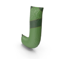 Green Leather Letter J PNG & PSD Images