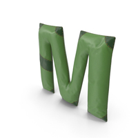 Green Leather Letter M PNG & PSD Images