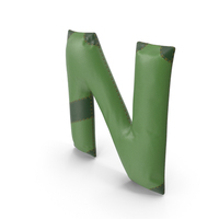 Green Leather Letter N PNG & PSD Images