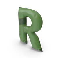 Green Leather Letter R PNG & PSD Images
