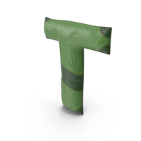 Green Leather Letter T PNG & PSD Images