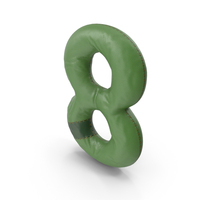 Green Leather Number 8 PNG & PSD Images