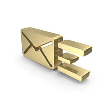 Golden Speed Mail Symbol PNG & PSD Images