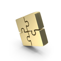 Golden Jigsaw Puzzle Block PNG & PSD Images