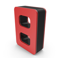 Alphabet Number 8 Red Black PNG & PSD Images