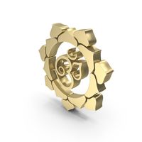 Golden Flower Om Ganesh Symbol PNG & PSD Images