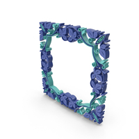 Blue Square Nature Designer Frame PNG & PSD Images