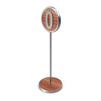 Steel 0 Number Stand PNG & PSD Images