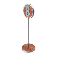 Steel 8 Number Stand PNG & PSD Images