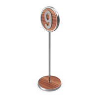 Steel 9 Number Stand PNG & PSD Images