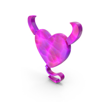 Pink Evil Winged Heart PNG & PSD Images