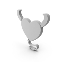 White Evil Winged Heart PNG & PSD Images