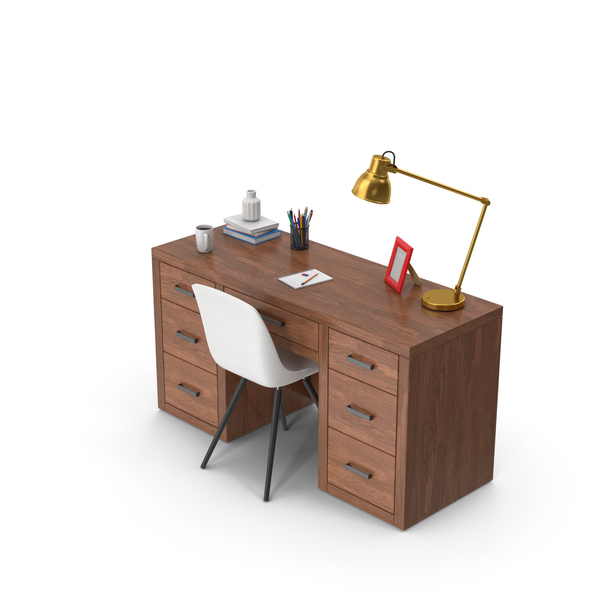 Home Office Desk Set PNG & PSD Images