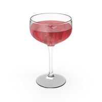 Red Cocktail Glass With Ice PNG & PSD Images