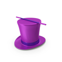 Purple Closed Magic Hat With Stick PNG & PSD Images