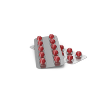 Sphere Pill Strip Pack PNG & PSD Images