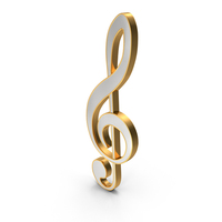 White Golden Music Symbol PNG & PSD Images