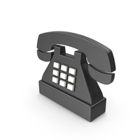 Black & White Telephone Icon PNG & PSD Images