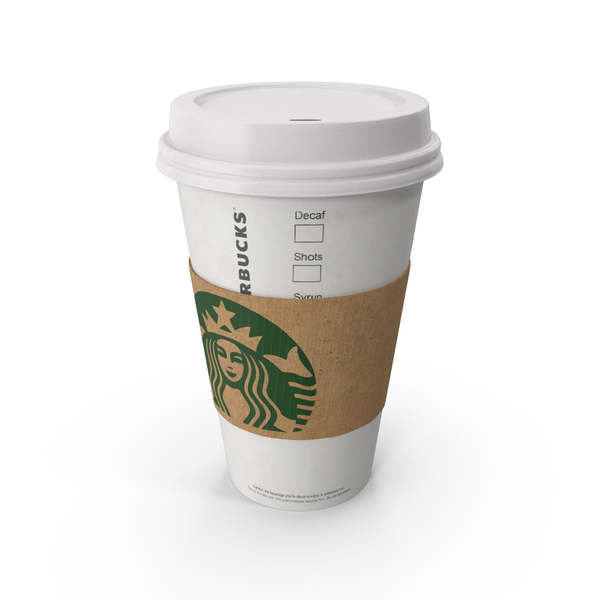 White Starbucks Paper Coffee Cup With Holder PNG Images & PSDs for