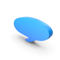 Blue Oval Speech Bubble PNG & PSD Images