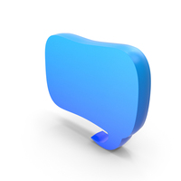 Blue Square Speech Bubble PNG & PSD Images