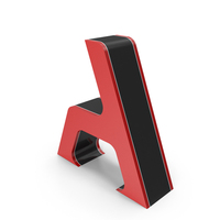 Alphabet Letter A Red Black PNG & PSD Images