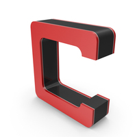 Alphabet Letter C Red Black PNG & PSD Images