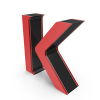 Alphabet Letter K Red Black PNG & PSD Images