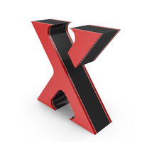 Alphabet Letter X Red Black PNG & PSD Images