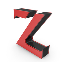Alphabet Letter Z Red Black PNG & PSD Images