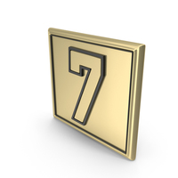 Gold Dual Number 7 Board PNG & PSD Images