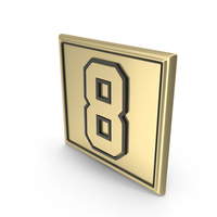 Gold Dual Number 8 Board PNG & PSD Images