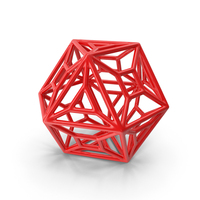 Red Plastic Geometric Shaped Showpiece PNG & PSD Images