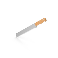 Cake Knife With Wooden Handle PNG & PSD Images