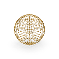 Golden Network Sphere PNG & PSD Images