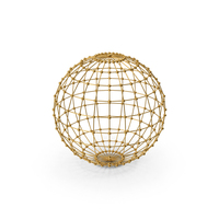 Gold Network Sphere PNG & PSD Images