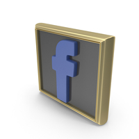 Gold Facebook Board Icon PNG & PSD Images