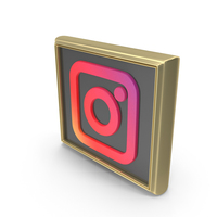Gold Instagram Board Icon PNG & PSD Images