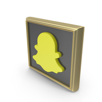 Gold Snapchat Board Icon PNG & PSD Images