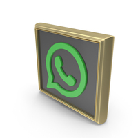 Gold WhatsApp Board Icon PNG & PSD Images