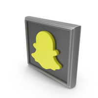 Silver Snapchat Board Icon PNG & PSD Images
