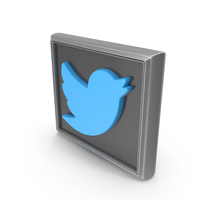 Silver Twitter Board Icon PNG & PSD Images