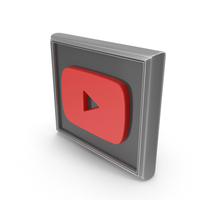 Silver YouTube Board Icon PNG & PSD Images