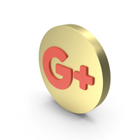 Gold Circular Google Plus Icon PNG & PSD Images
