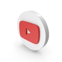 White Circular YouTube Icon PNG & PSD Images