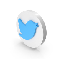White Circular Twitter Icon PNG & PSD Images