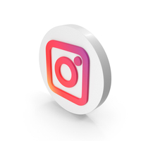 White Circular Instagram Icon PNG & PSD Images