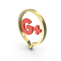Golden Google Plus Chat Icon PNG & PSD Images