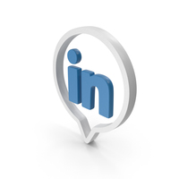 White LinkedIn Chat Icon PNG & PSD Images